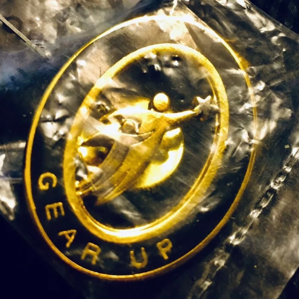 Reach For The Stars Gear Up  R.O. C. Button Pin 😷